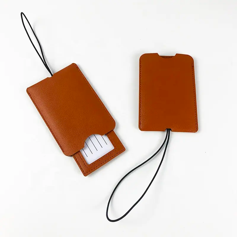Eco Leather Minimal Travel Tag